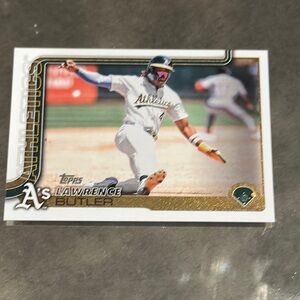 Topps Baseball Card with White and Gold Accents